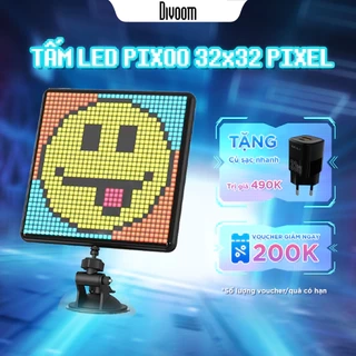 Màn hình Led trang trí Divoom Pixoo Max 32x32, bảng đèn Led kết nối APP + bluetooth hẹn giờ, đếm giờ, nháy theo nhạc