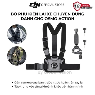 Bộ phụ kiện lái xe chuyên dụng DJI cho Osmo Action camera hành động đeo trước ngực và gắn tay lái cao cấp chính hãng