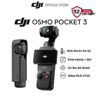 Camera DJI Pocket 3 cầm tay bỏ túi nhỏ gọn, quay video vlog sắc nét 4K 120fps (DJI OP 3)