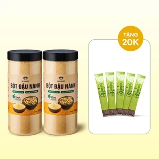 Bột Đậu Nành DK Harvest, hạt đậu nành đã được rang chín, nguyên chất, không chất bảo quản - combo 1kg (2 hũ 500g)