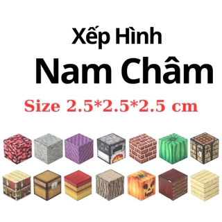 Đồ Chơi Xếp Hình Size Lớn 2.5cm , Lắp Ghép Nam Châm Tặng Nhân Vật