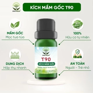 Kích mầm T90 DOCNEEM bật mầm tua tủa cho hoa hồng, lan, cây cảnh chiết xuất mầm gạo, giàu Auxin,hiệu quả sau 5 ngày,10ml