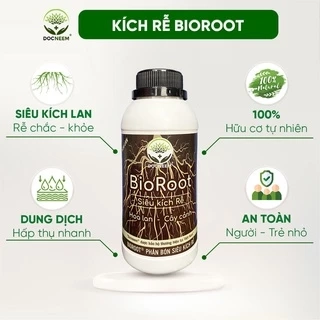 Phân bón kích rễ BioRoot DOCNEEM rễ khỏe vượt trội, dinh dưỡng tối ưu, dùng cho hoa lan, cây cảnh, 500ml