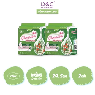 Băng vệ sinh tinh dầu thông đỏ Glamiss Red Pine ban ngày 24,5cm Combo 2 gói