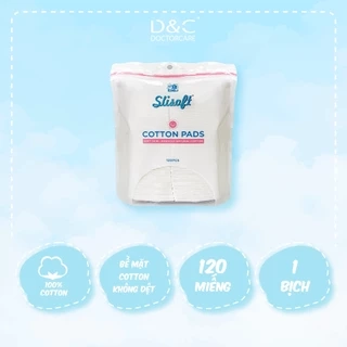 Bông tẩy trang Slisoft cotton không dệt, mềm mịn an toàn cho da