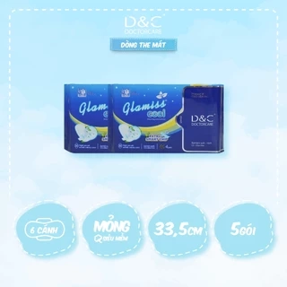 Combo 2 gói Băng vệ sinh thảo dược Glamiss Cool Extra ban đêm 33,5 cm