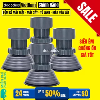 Bộ 4 Chân Chống Rung Máy Giặt Thiết Kế Tăng Giảm Chiều Cao Đế Cao Su Chống Rung Chống Trượt