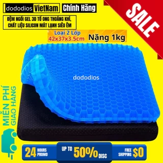 Đệm Ngồi 3d Silicon 2 Lớp Tổ Ong Lót Ghế Thoáng Khí Chống Đau Mỏi Lưng Dododios