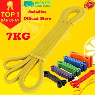 Vàng 7kg - Dây Cao Su Kháng Lực Powerband Tập Toàn Thân Chính Hãng Dododios