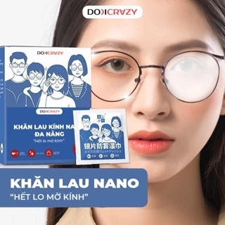 Khăn lau kính NANO chuyên dụng DOKCRAZY chống bám hơi nước đi mưa, đeo khẩu trang