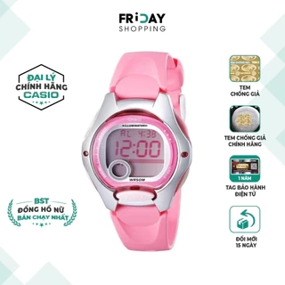 Đồng Hồ Casio Trẻ Em Điện Tử LW-200-2AVDF Mặt Tròn Dây Cao Su Chính Hãng