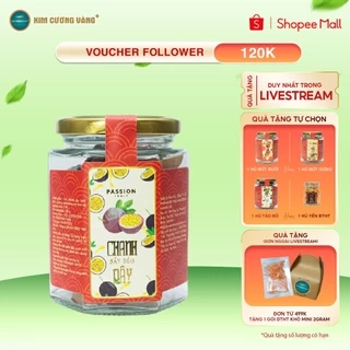 Chanh Dây Sấy Dẻo ít Đường Chua Ngọt Kim Cương Vàng Lọ 120 gram