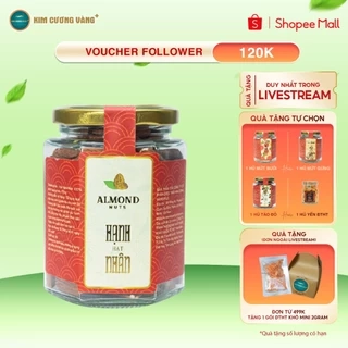 Hạt Hạnh Nhân Mỹ Sấy Tách Võ Hữu Cơ Kim Cương Vàng Hạt Chất Lượng Ăn Kiêng Làm Sữa Ngũ Cốc Dinh Dưỡng 170 Gram