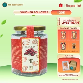 Khô Bò Miếng Mềm Đặc Sản Cao Nguyên Vị Truyền Thống Kim Cương Vàng Lọ 80 Gram