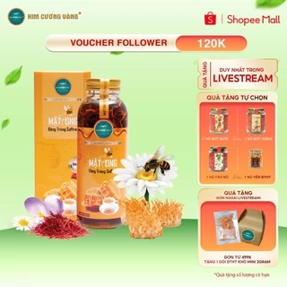 Mật Ong Đông Trùng Hạ Thảo Saffron Kim Cương Vàng - Hỗ Trợ Giảm Cân, Cải Thiện Giấc Ngủ (330ml/Chai)