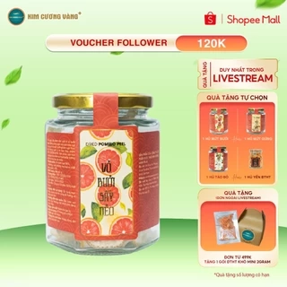 Vỏ Bưởi Sấy Lạnh Nguyên Chất Kim Cương Vàng Giảm Đờm Chữa Ho Khan Tiếng Tăng Đề Kháng Lọ 60 Gram