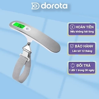 Cân điện tử mini cầm tay DOROTA cân nặng hỗ trợ tối đa tới 50kg cân vali du lịch, hàng hoá CCT
