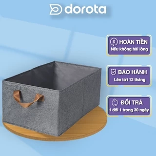Hộp đựng quần áo sắp xếp khung thép DOROTA mặt đáy gỗ tay cầm tiện lợi chắc chắn HVT