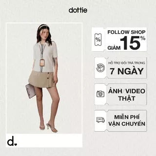 DOTTIE - Chân váy mini dáng A - Beige - S0278