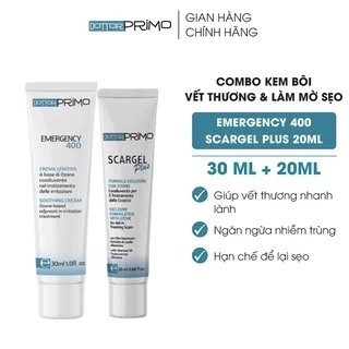 Combo Kem Bôi Vết Thương, Làm Mờ Sẹo DottorPrimo Emergency 400 30ml & DottorPrimo Scargel Plus 20ml