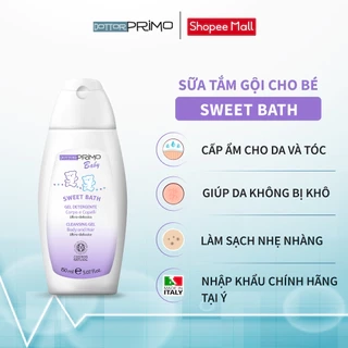 Sữa Tắm Gội Cho Bé DottorPrimo Sweet Bath 150ml - Cung Cấp Độ Ẩm, Hương Thơm Nhẹ Dịu Thoải Mái