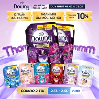 Combo 2 Nước Xả Vải DOWNY Tinh Dầu Thiên Nhiên/ Nước Hoa Cao Cấp Nhiều Mùi Hương 2.3L-2.6L