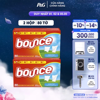 Combo 2 Giấy Sấy Thơm Quần Áo BOUNCE Sheets Outdoor Fresh Hộp 80 Tờ