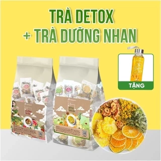 Set trà thảo mộc dưỡng nhan, trà hoa cúc Mộc Hương Sơn mix vị giải nhiệt mùa hè