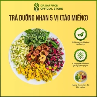 Trà Dưỡng Nhan 5 Vị (Hoa Cúc, Hoa Hồng,Táo Đỏ, Cỏ ngọt, Hoa Nhài) Gói 10gr