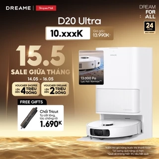 Robot hút bụi lau sàn Dreame D20 Ultra - Bản Quốc Tế - Bảo Hành 24 Tháng