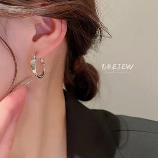DREJEW Khuyên Tai Kim Loại Phong Cách Hàn Quốc Cá Tính Cho Nữ