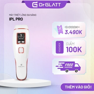 Máy Triệt Lông Lạnh Dr Glatt IPL PRO - Triệt Lông Vĩnh Viễn Tại Nhà, Trẻ Hóa Da, An Toàn Cho Da Nhạy Cảm