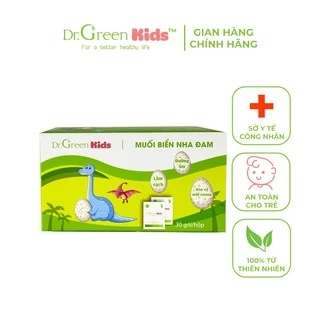 Muối rửa mũi Dr.Green Kids | Hộp 30 gói | rửa mũi cho bé | Viêm mũi | Sổ mũi | Viêm mũi dị ứng