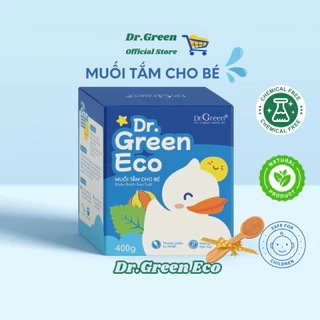 Muối tắm bé thảo dược từ thiên nhiên sạch rôm sảy tăng đề kháng cho bé - hộp 400g | Dr.Green Eco |