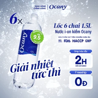 Lốc 6 chai nước ion kiềm Ocany chai 600ml