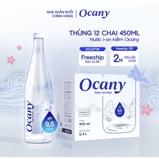 Nước ion kiềm Ocany chai thủy tinh thùng 12 chai 450ml