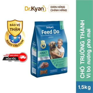 Dr.Kyan - Thức ăn hạt cho chó lớn Feed Do - Adutl 1,5 kg - Vị bò nướng pho mai - DrKyan