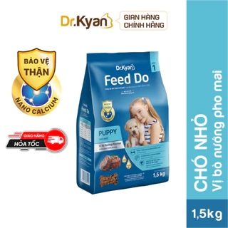 Dr.Kyan - Thức ăn hạt cho chó nhỏ Feed Do - Puppy 1,5 kg - Vị bò nướng pho mai - DrKyan