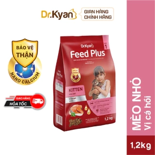 Dr.Kyan - Thức ăn hạt cho mèo nhỏ Feed Plus - Kitten 1,2Kg - Vị cá hồi - DrKyan