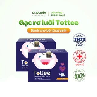 Combo 2 Hộp Gạc Rơ Lưỡi Tottee Làm Sạch Và Ngăn Ngừa Các Vấn Đề Răng Miệng Cho Bé Hộp 30 Gói