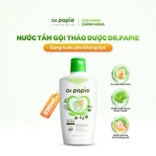 Nước Tắm Thảo Dược Dr.Papie Giúp Giảm Mẩn Ngứa, Rôm Sảy, Hỗ Trợ Làm Sạch, Mát Da Bé Chai 230ml/Chai 500ml