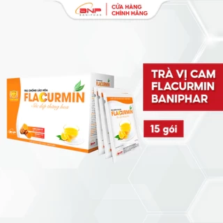 Trà vị cam Flacurmin BANIPHAR Hộp 15 gói mỗi gói 7,5g