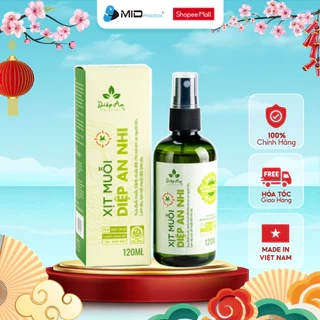 Xịt muỗi Diệp An Nhi lọ 120ml cho bé từ 3 tháng giúp đuổi muỗi, công trùng, làm dịu vết đốt ở da