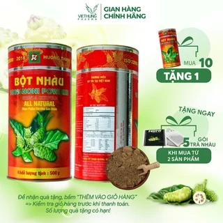 Bột Nhàu Nguyên Chất Hương Thanh, NoNi Powder 100%, Làm Từ Quả Nhàu Chín, Giúp Bổ Xương Khớp, Tăng Đề Kháng, Hộp 500g