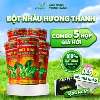 Combo 5 Hộp Bột Nhàu Hương Thanh –노니 가루, Noni Powder Chiết Xuất Từ Bột Trái Nhàu Chín Nguyên Chất 100%