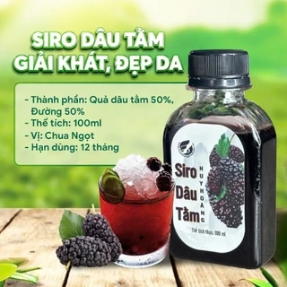 Siro Dâu Tằm Giải Khát, Làm Đẹp Da, Dùng Kết Hợp Nước Cốt Nhàu, Chai 100Ml