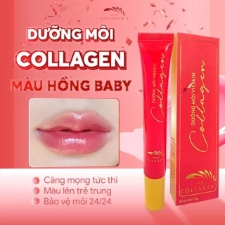 Son Dưỡng Môi Vieskin Collagen Có Màu, Dưỡng Môi Căng Mọng Tức Thì, Hồng Môi, Chống Lão Hóa Môi, Màu Hồng Baby, Tuýp 20g
