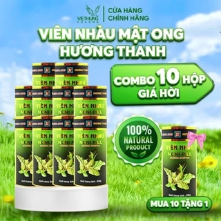 Thùng 10 Hộp (Tặng 1 Hộp) Viên Nhàu Nguyên Chất Hương Thanh Chính Hãng, Hộp 500g