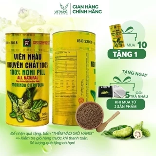 Viên Nhàu Nguyên Chất Hương Thanh, Noni Pill 100% Chiết Xuất Từ Quả Nhàu, Giúp Bổ Xương Khớp, Tăng Đề Kháng, Hộp 500g