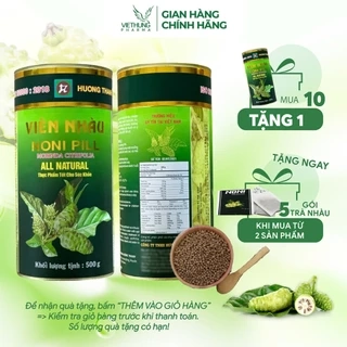 Viên Nhàu Noni Mật Ong Hương Thanh, Noni Pill 90% Từ Quà Nhàu, Bổ Xương Khớp, Giảm Đau Lưng, Tăng Đề Kháng, Hộp 500g